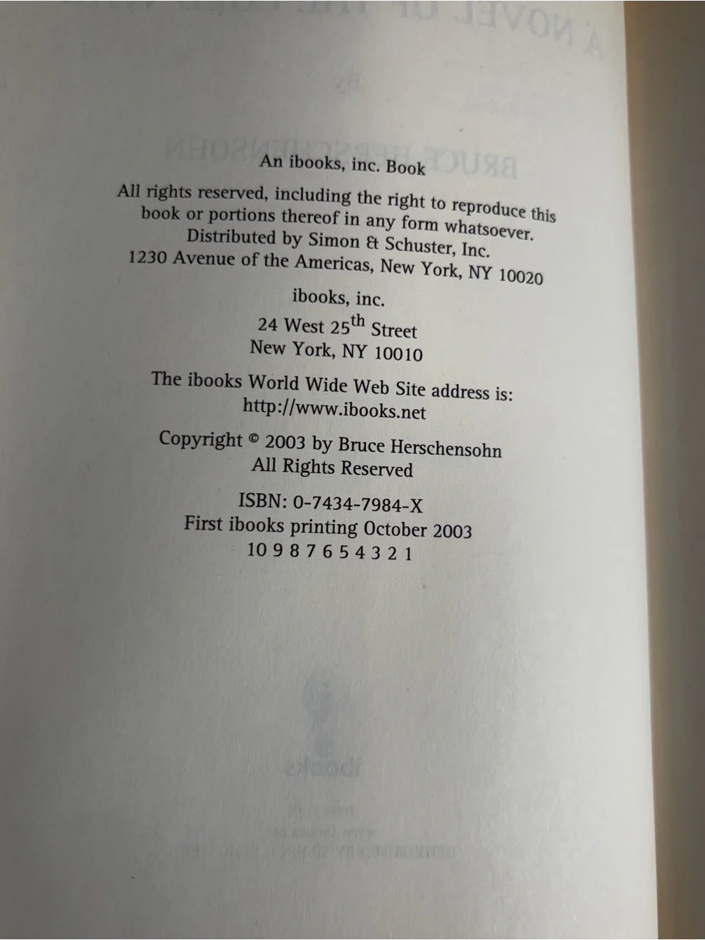 🔥 Bruce Herschensohn Passport Signed 1st Printing 2003 Hardcover Cold War Novel🔥